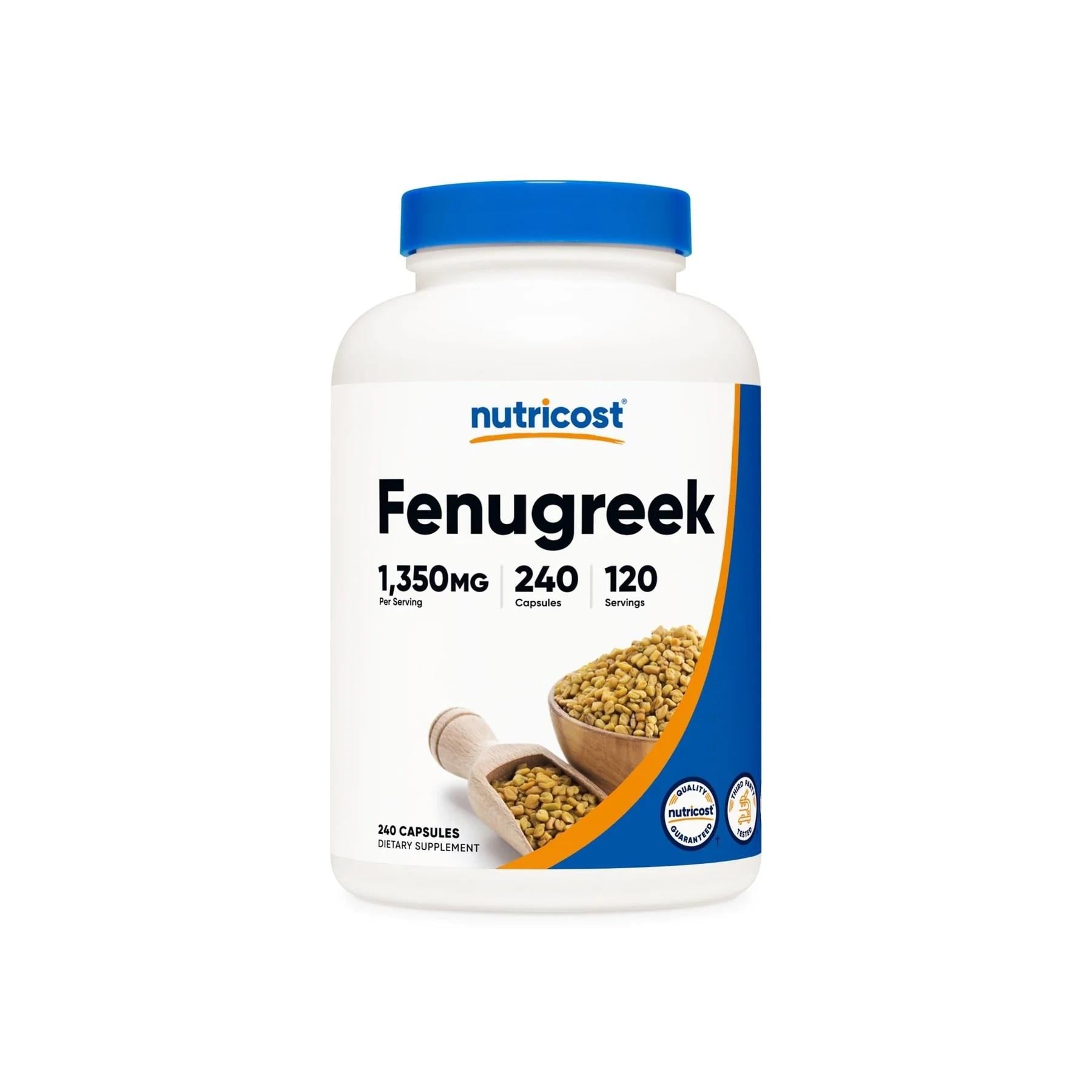 Nutricost Fenugreek Çemen Tozu Seed Gluten Free Non-Gmo 1350 mg 240 Kapsül-Nutricost