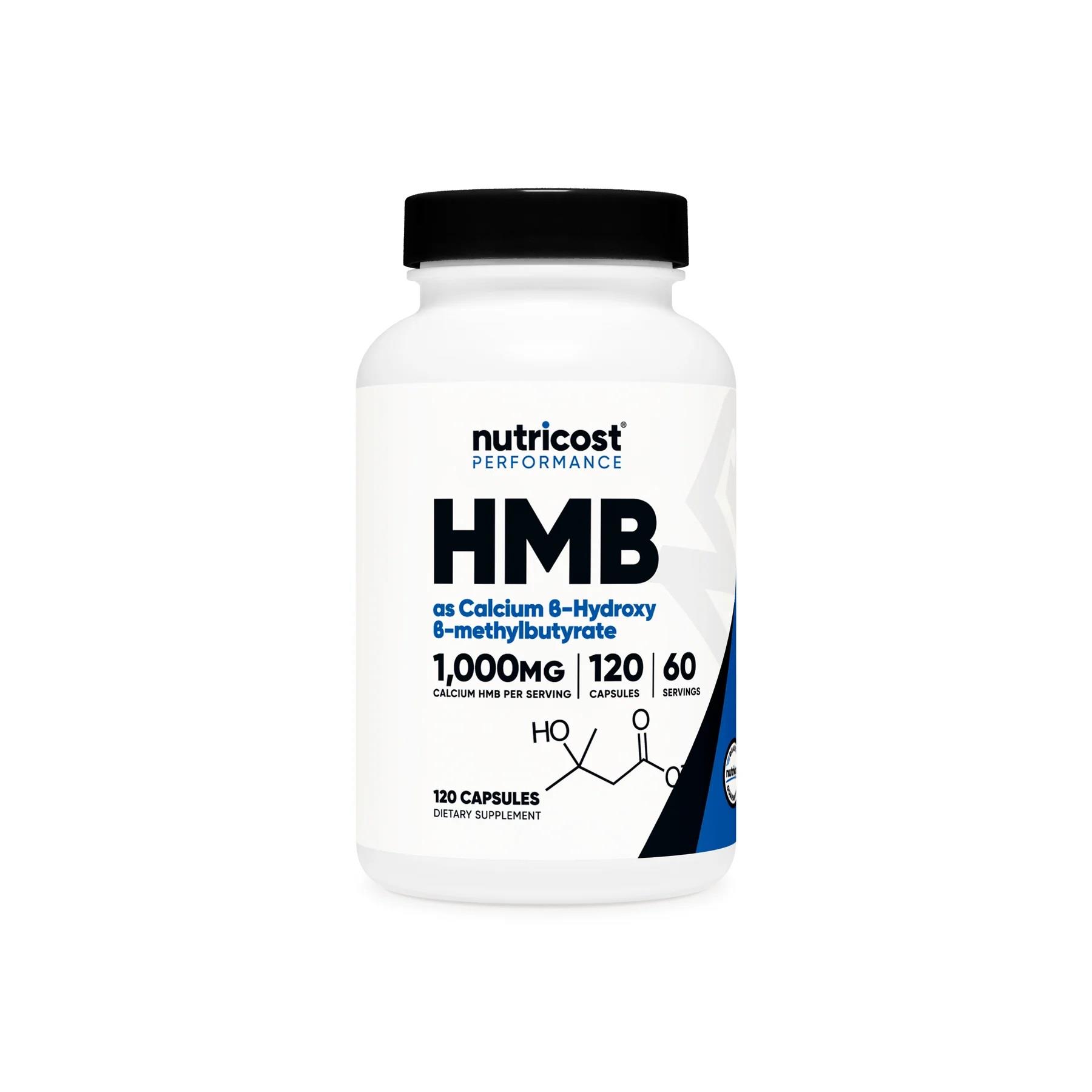 Nutricost HMB Beta Hydroxy Beta Methylbutyric 1000 mg 120 Capsules-Nutricost