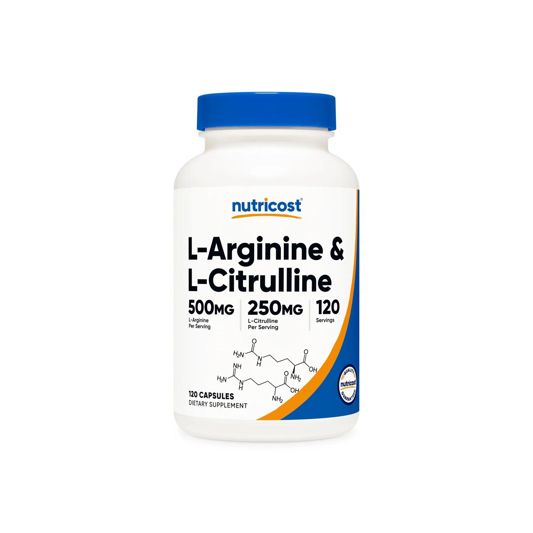 Nutricost L-Arginine Arjinin L-Citrulline Sitrulin Complex 750 mg 120 Kapsül-Nutricost