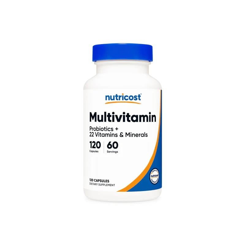 Nutricost Multivitamin Probiotics + 22 Vitamins & Minerals 120 Capsules-Nutricost