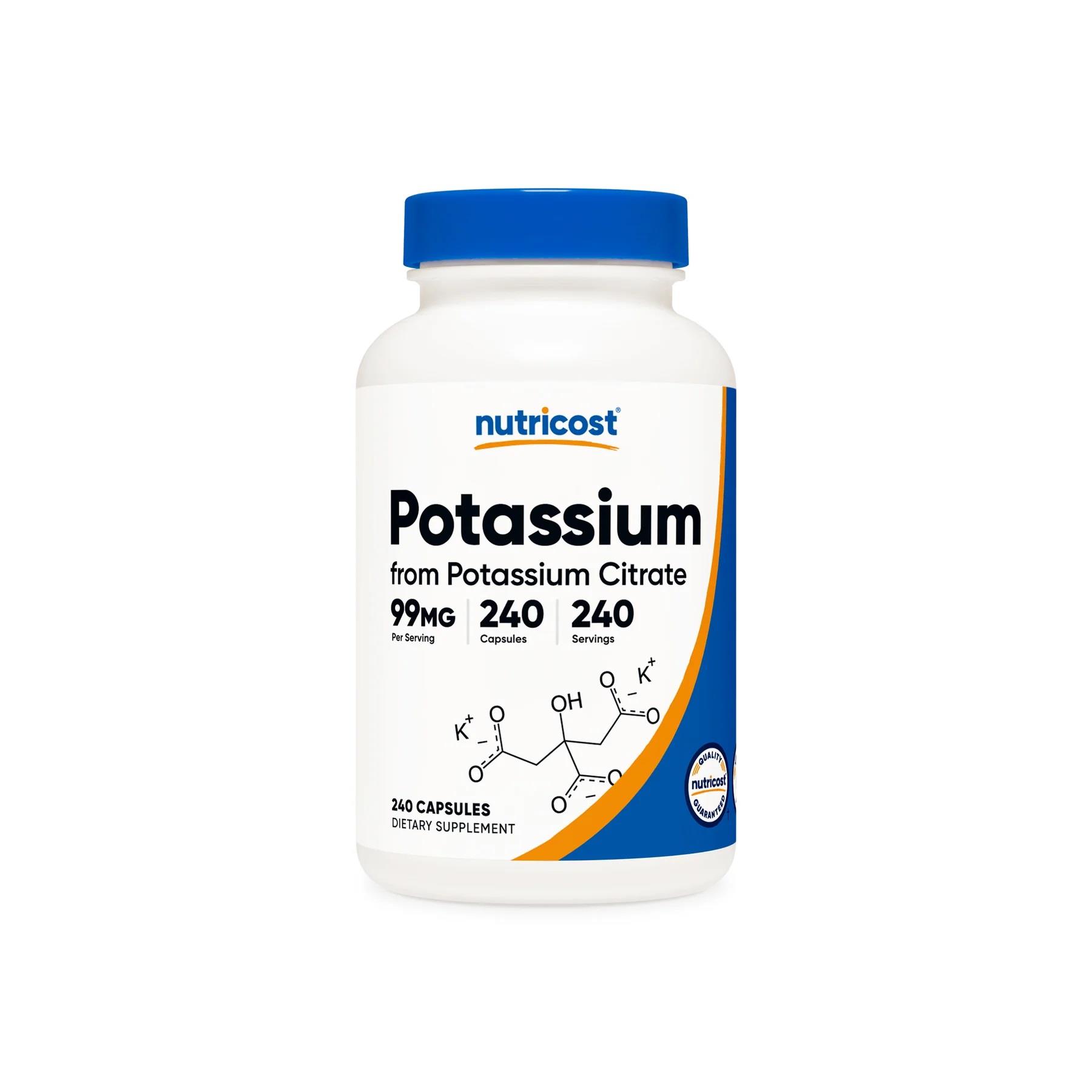 Nutricost Potassium 99 mg 240 Capsules-Nutricost