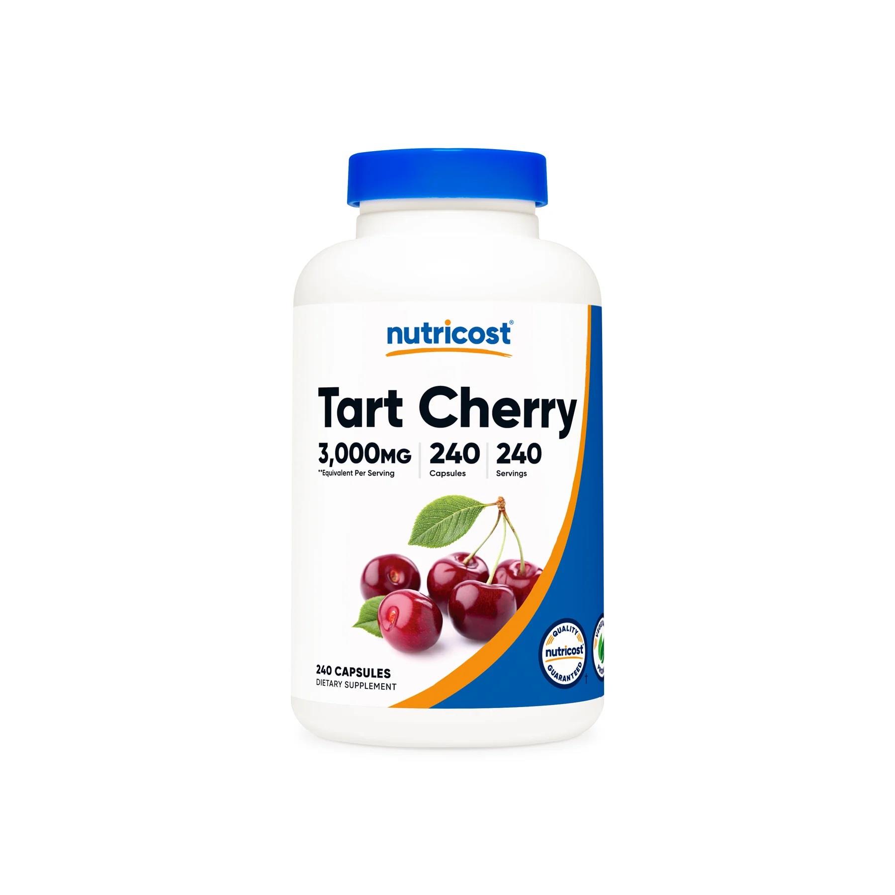 Nutricost Tart Cherry Extract 3000 mg 240 Vegetarian Capsules-Nutricost