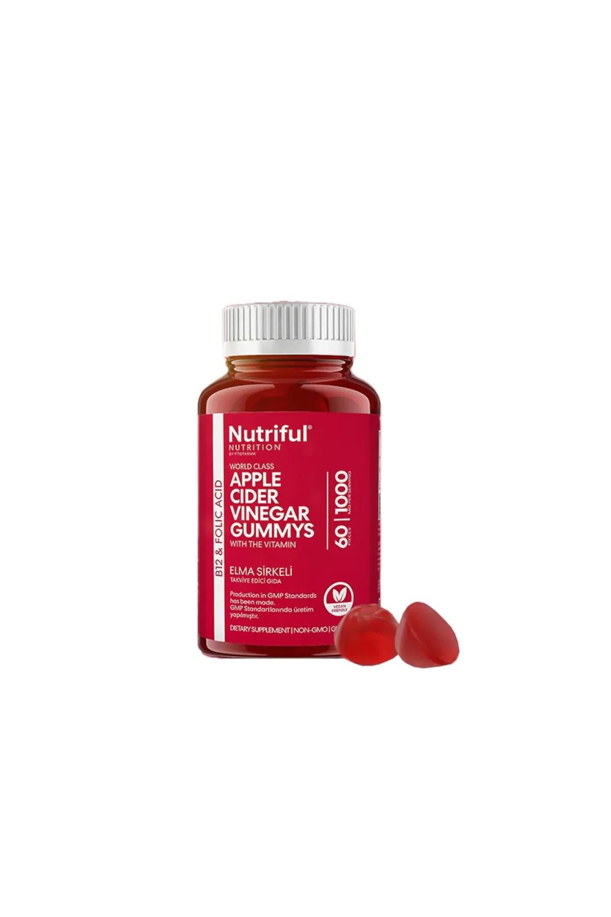 Nutriful Apple Cider Vinegar Gummys Elma Sirkeli Gummy 3,5 gr 60'lı-Nutriful