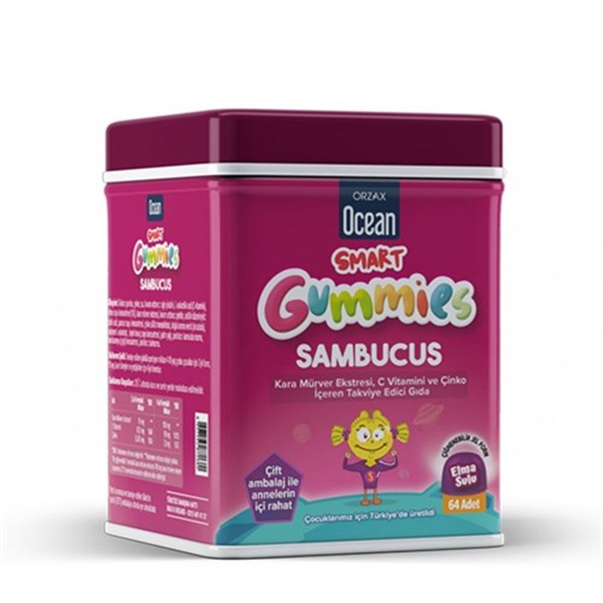 Ocean Smart Gummies Sambucus Takviye Edici Gıda 64 Adet