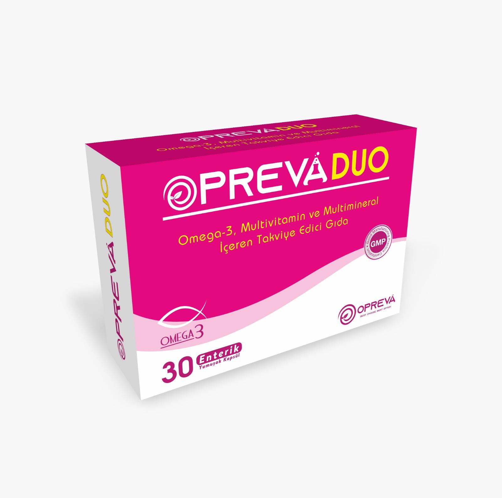 Opreva Duo Omega 3 Multivitamin Multimineral 30 Yumuşak Kapsül 30'lu-Opreva