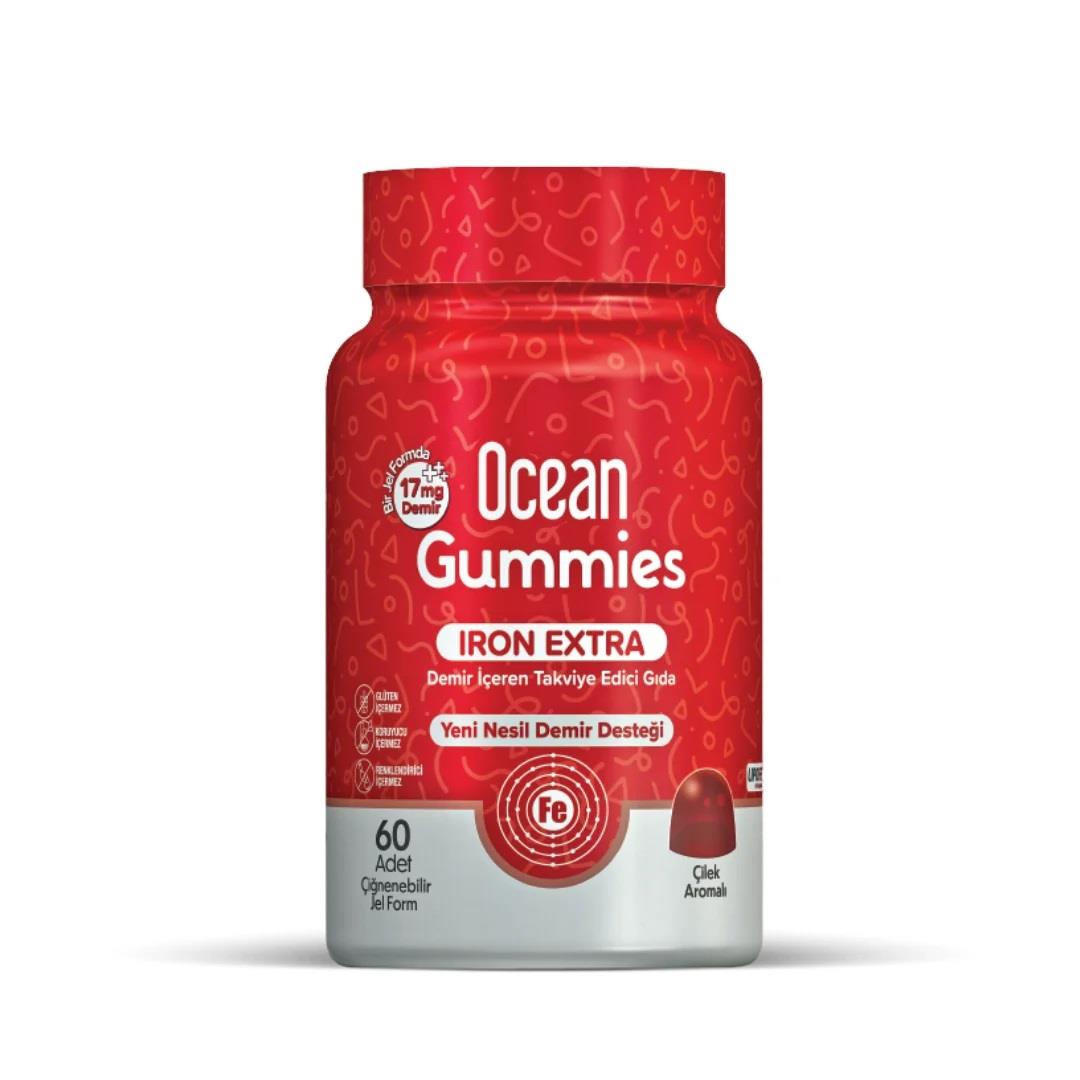 Orzax Ocean Gummies Iron Extra 17 mg 60 Çiğnenebilir Jel-Orzax