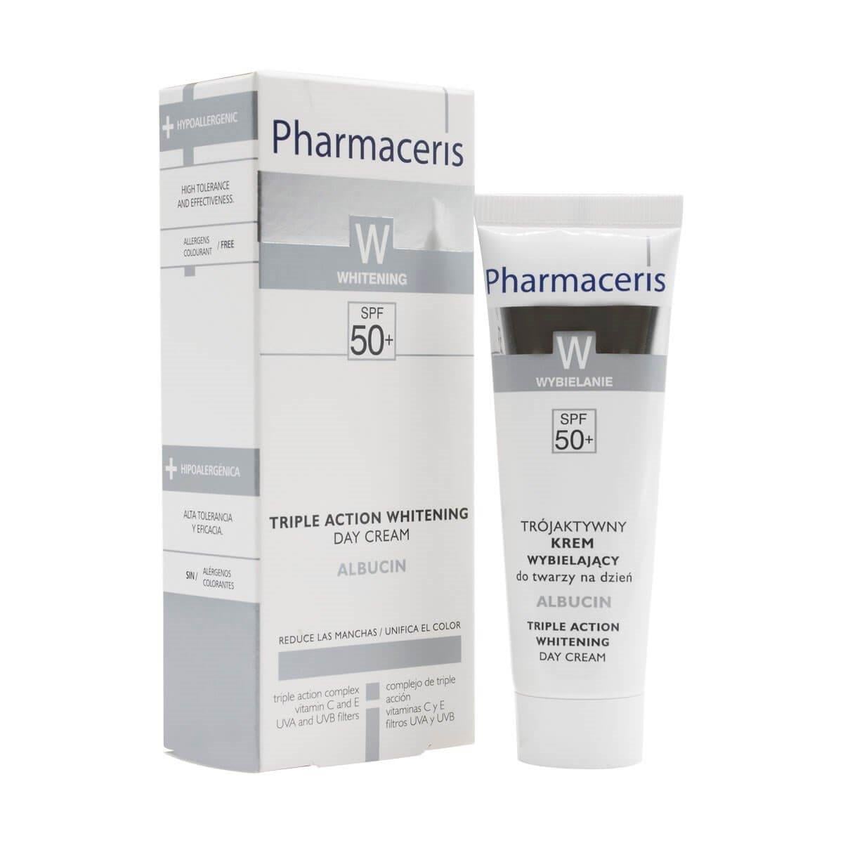 Pharmaceris W - Albucin Triple Action Whitening Day Cream Spf50 - 30ml-Pharmaceris