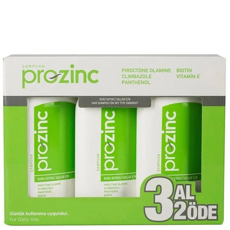 Prozinc Vitamin E Şampuan 3 AL 2 ÖDE 300 ml Yeşil ( Kepeğe Karşı )-Prozinc