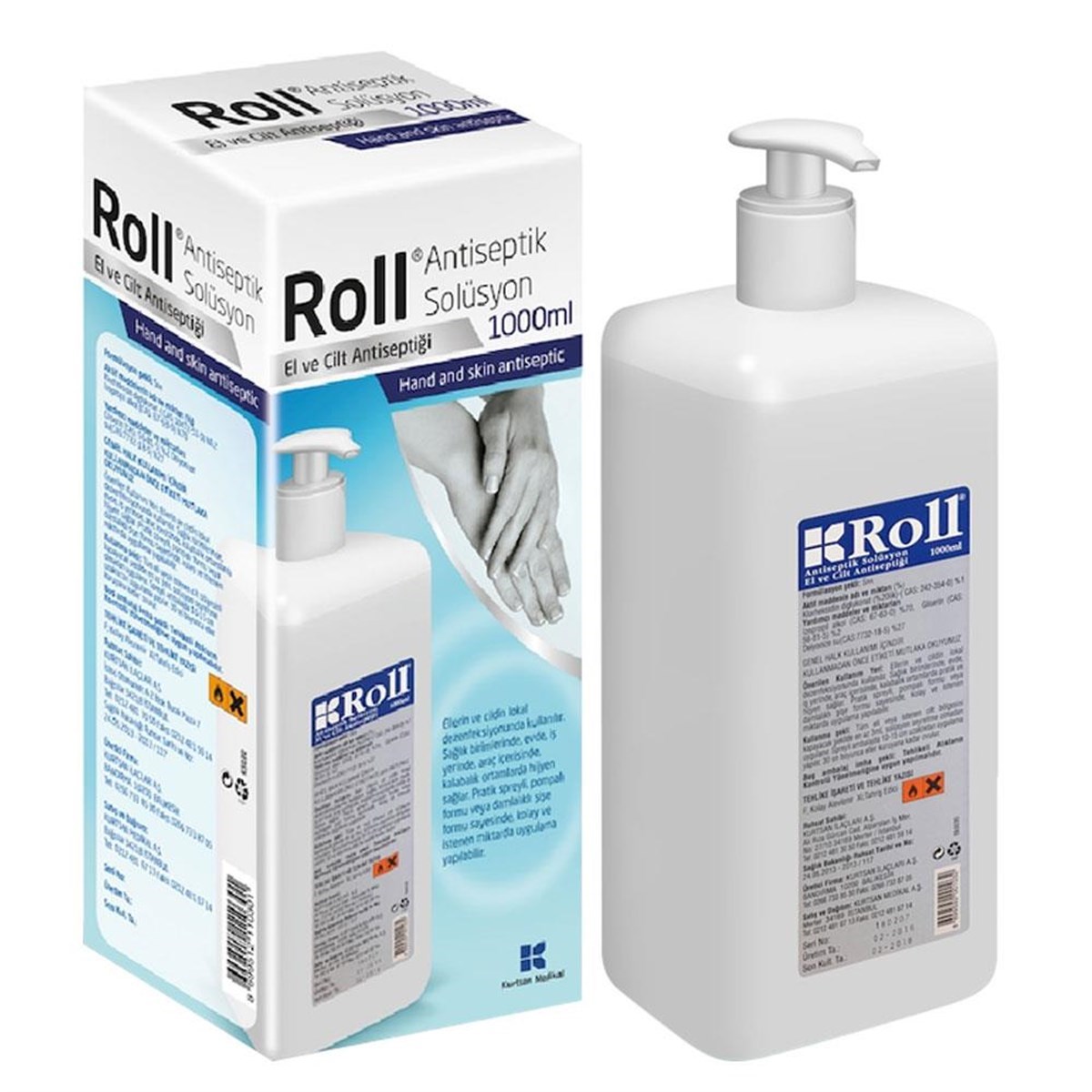 Roll El Ve Cilt Antiseptik Solüsyon 1 Lt KUTUSUZ