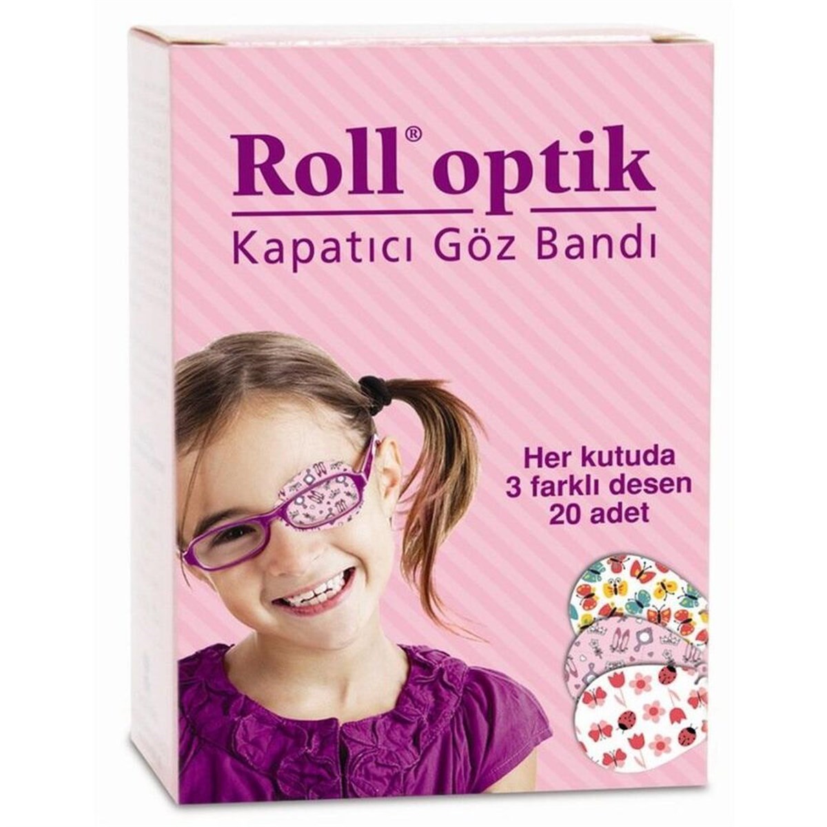 Roll Optik Kapatıcı Göz Bandı Kız 20 Adet
