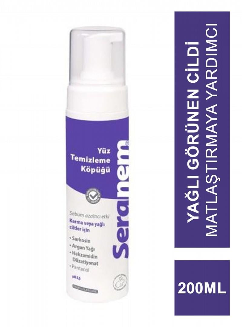 Seranem Yüz Temizleme Köpüğü 200 Ml ( Sebum Azaltıcı Etki )-Dermadolin