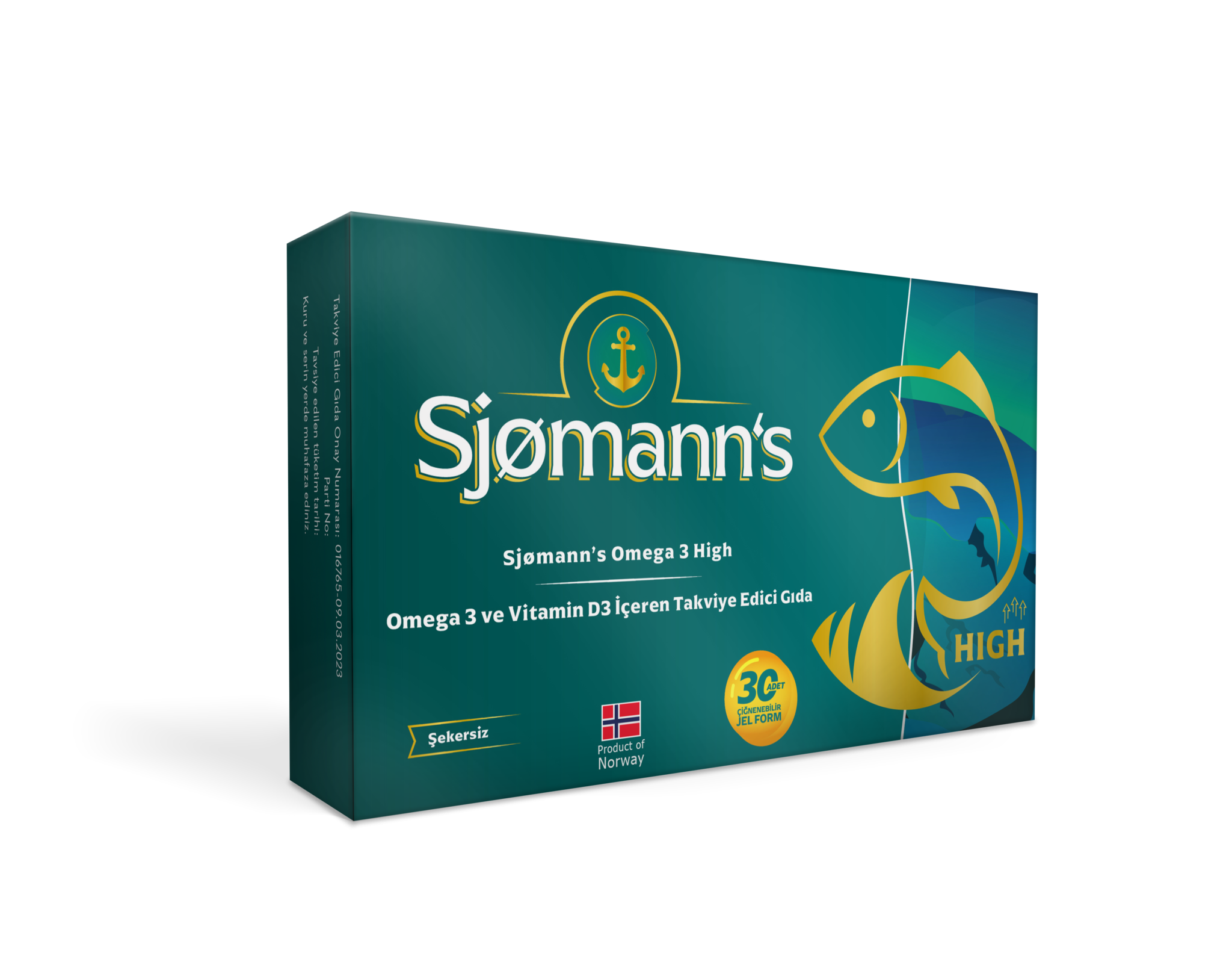 Sjomann's Omega 3 ve Vitamin D3 İçeren Takviye Edici Gıda 30 Adet Çiğnenebilir Jel Form-Easyvit