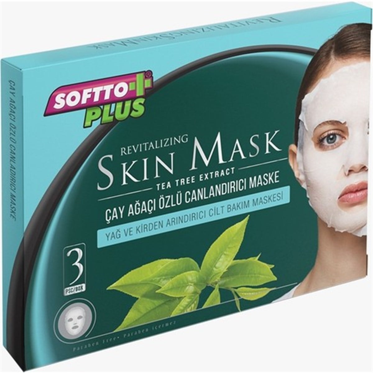 Softto Plus Çay Ağacı Özlü Canlandırıcı Kağıt Maske Set