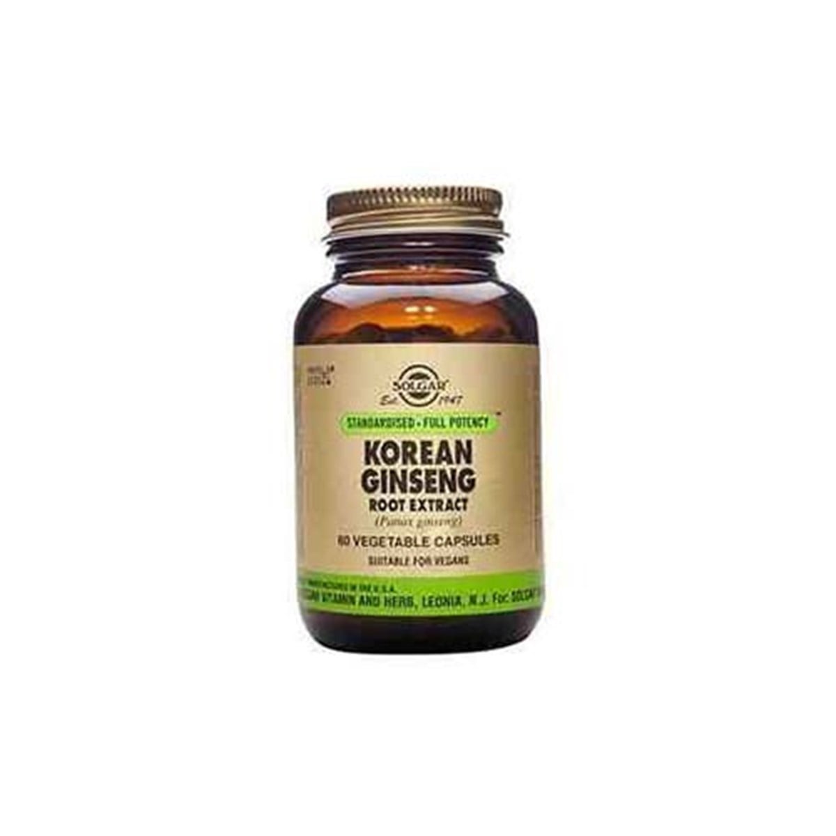 Solgar Korean Ginseng( Panax Ginseng ) 50 Kapsül