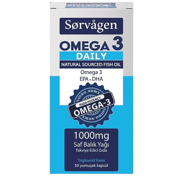 Sorvagen Omega 3 Daily Saf Balık Yağı 50 Kapsül-Sorvagen