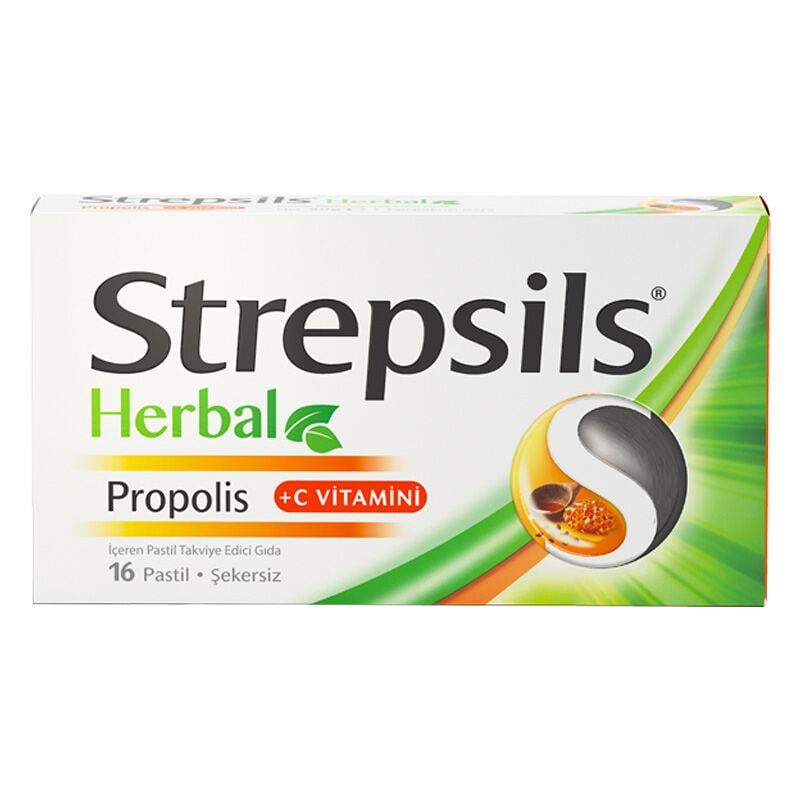 Strepsils Herbal Propolis 16 Pastil-Strepsils