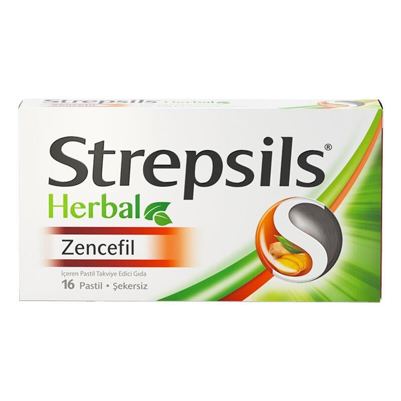 Strepsils Herbal Zencefil 16 Pastil-Strepsils