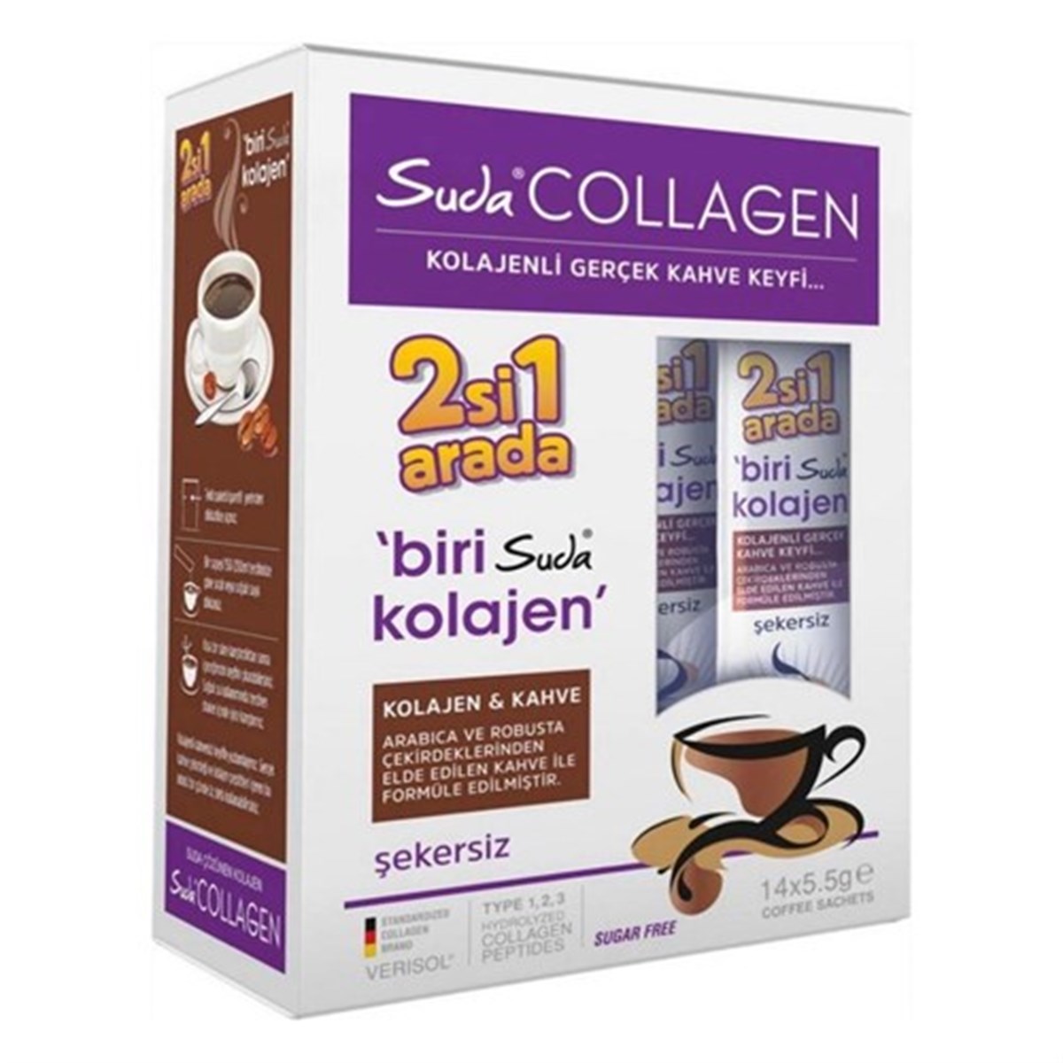 Suda Collagen 2'si 1 Arada Kahve & Kolajen 14 Şase