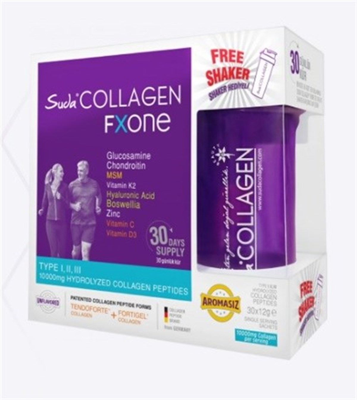Suda Collagen Fxone Aromasız Takviye Edici Gıda 30 x 12 gr