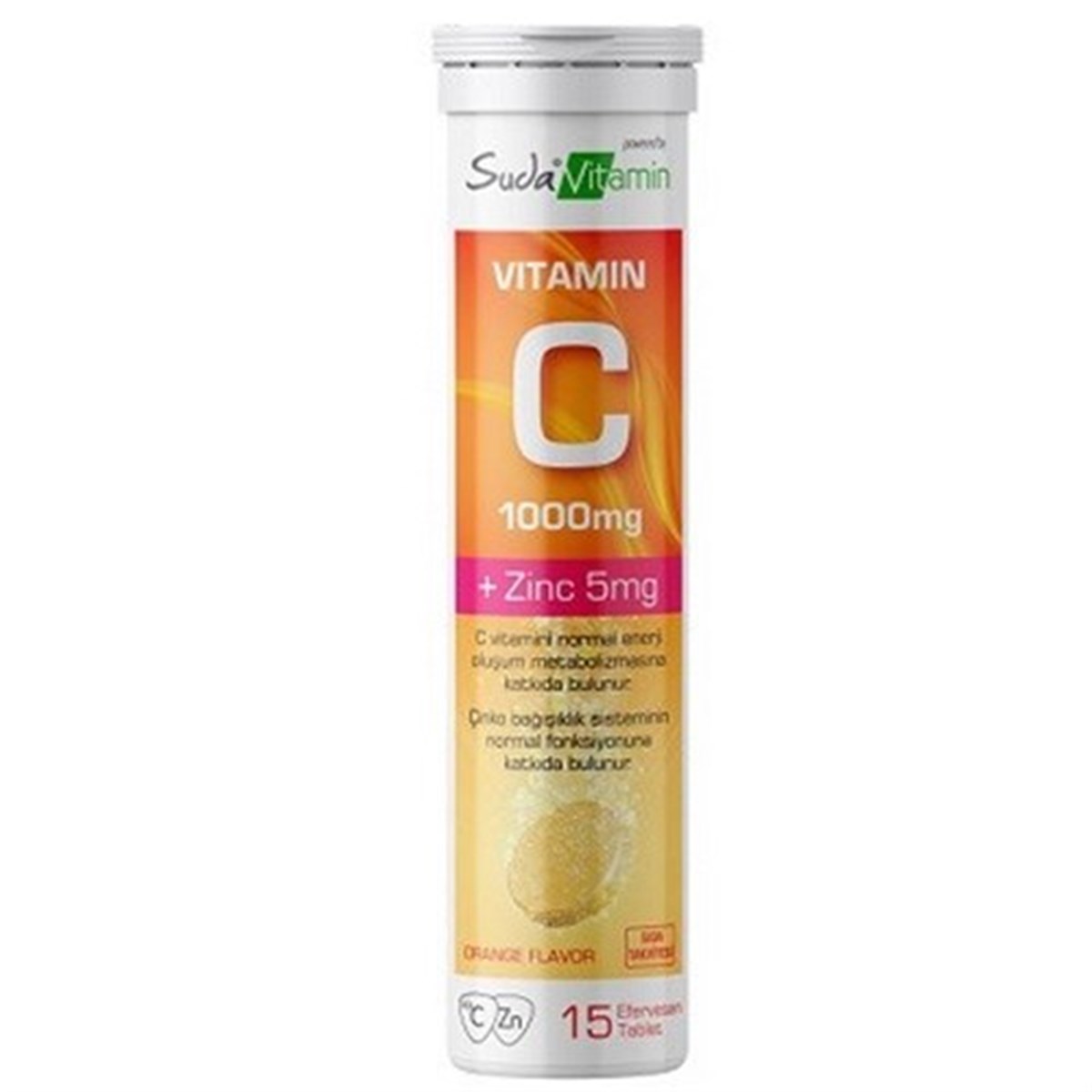 Suda Vitamin Vitamin C 1000mg + Zinc 5 mg 15 Efervesan