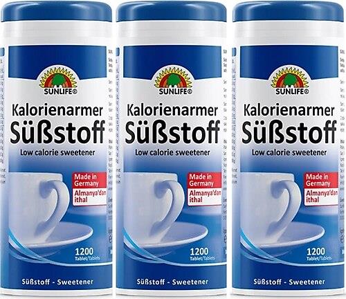 Sunlife Sweetener Tatlandırıcı 1200 Tablet 3 Lü)-SunLife