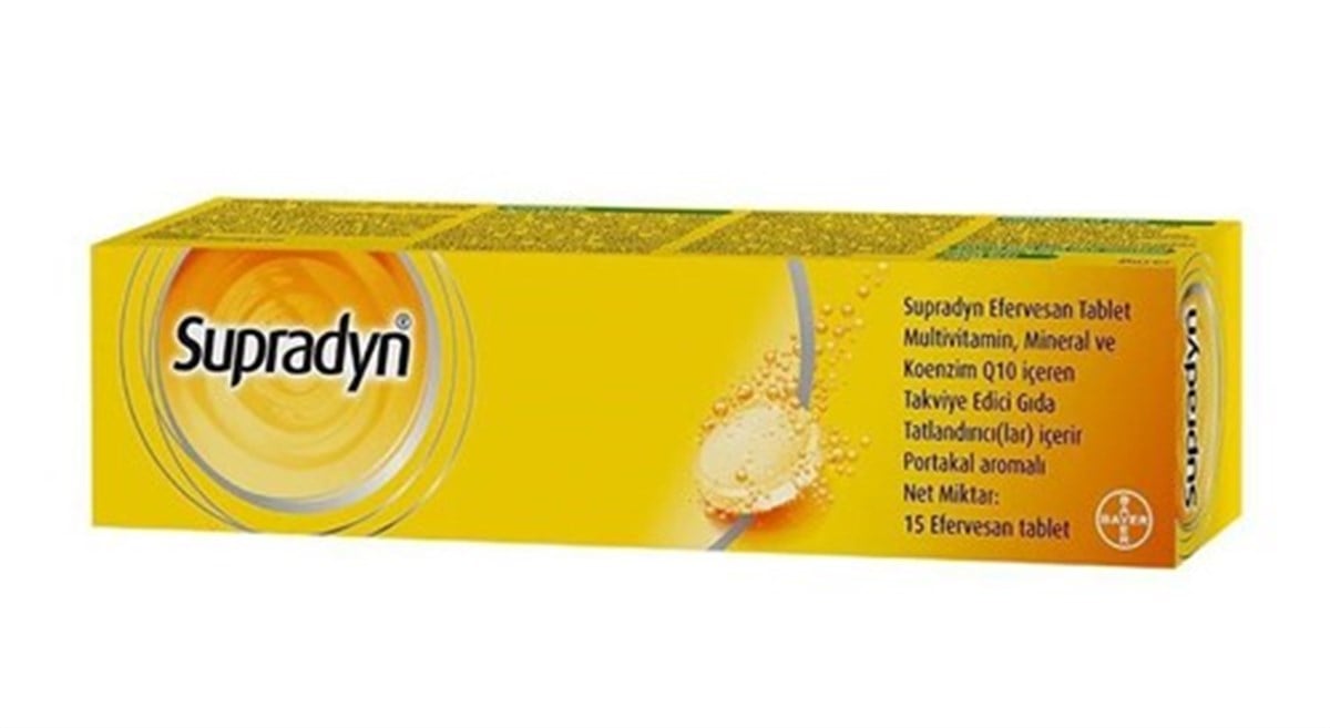 Supradyn Efervesan Portakal Aromalı 15 Tablet