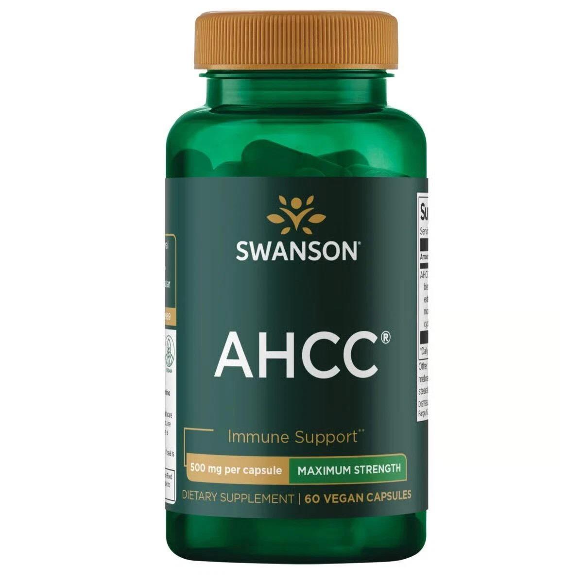 Swanson Ahcc Maximum Strength 500 mg 60 Veggie Capsules-Swanson