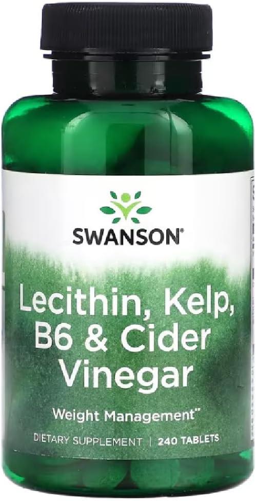 Swanson Lecithin Kelp B6 & Cider Vinegar 240 Tablets-Swanson