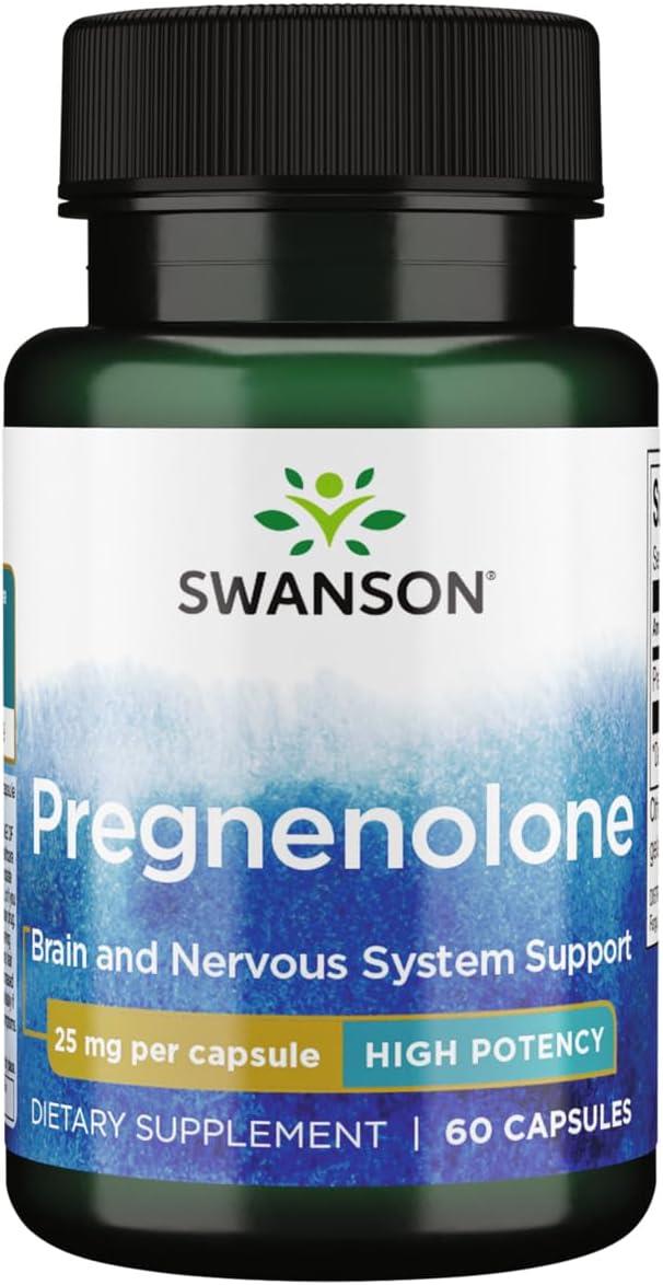Swanson Pregnenolone High Potency 25 mg 60 Capsules-Swanson