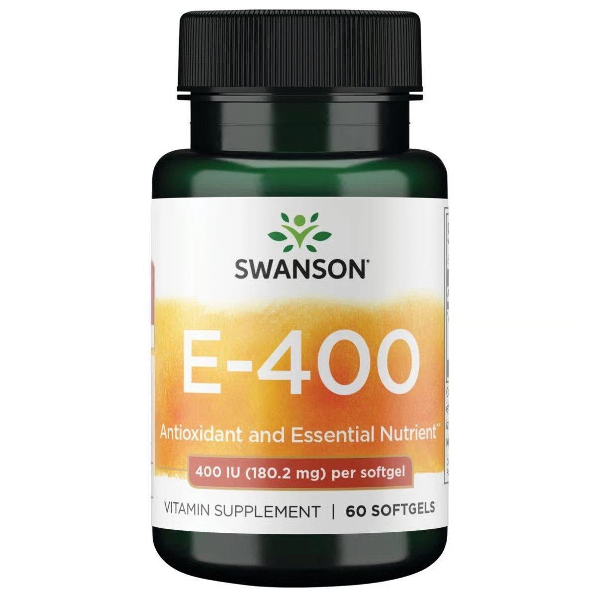 Swanson Vitamin E-400 180.2 mg 400 IU 60 Softgels-Swanson