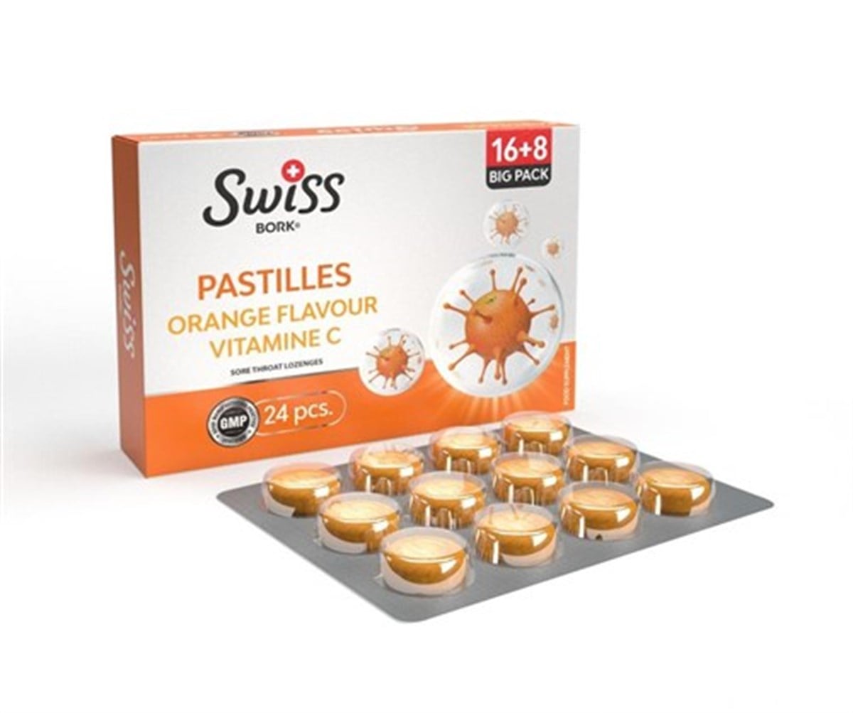 Swiss Bork Portakal & Vitamin C Pastil 24 Adet