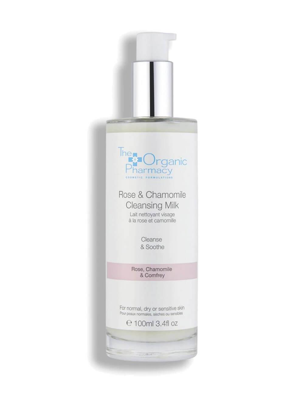 The Organic Pharmacy Rose Chamomile Cleansing Milk 100 ml-The Organic Pharmacy
