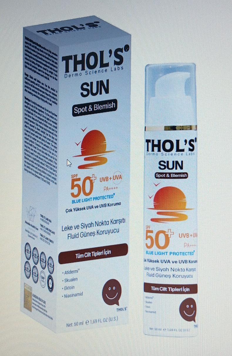 Thol's Sun Spot & Blemish TB16 Leke ve Siyah Nokta Karşıtı Fluid Güneş Koruyucu SPF50+ 50 ml-THOL'S