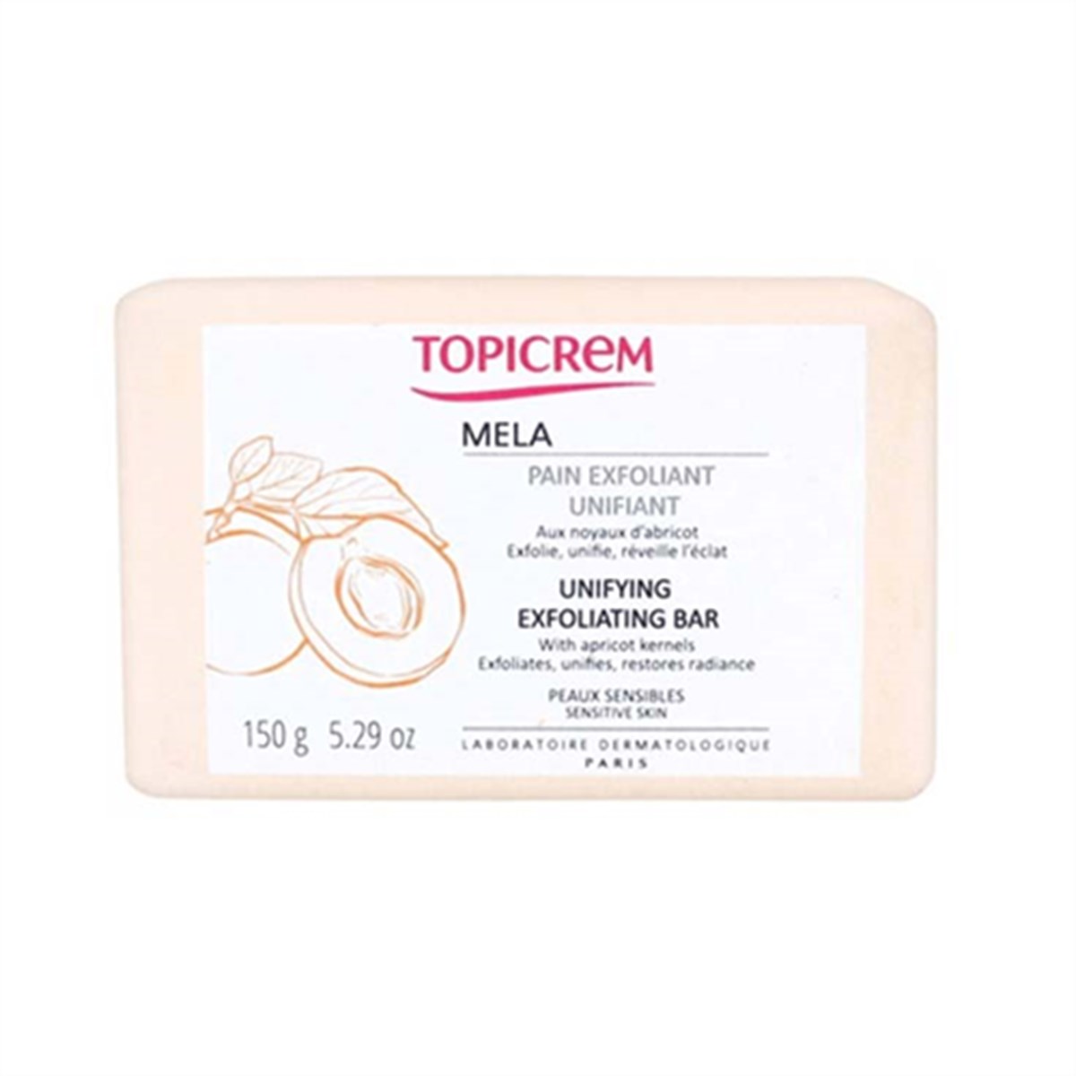 Topicrem Mela Unifying Scrub Bread 150 Gr ( Kayısı çekirdeğinin doğal parçacıkları sayesinde pürüzsüz bir cilt dokusuna sahip sabun )
