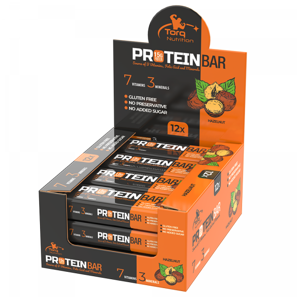 Torq Nutrition Protein Bar Fındık 50 gr - 12 Adet-TORQ NUTRITION