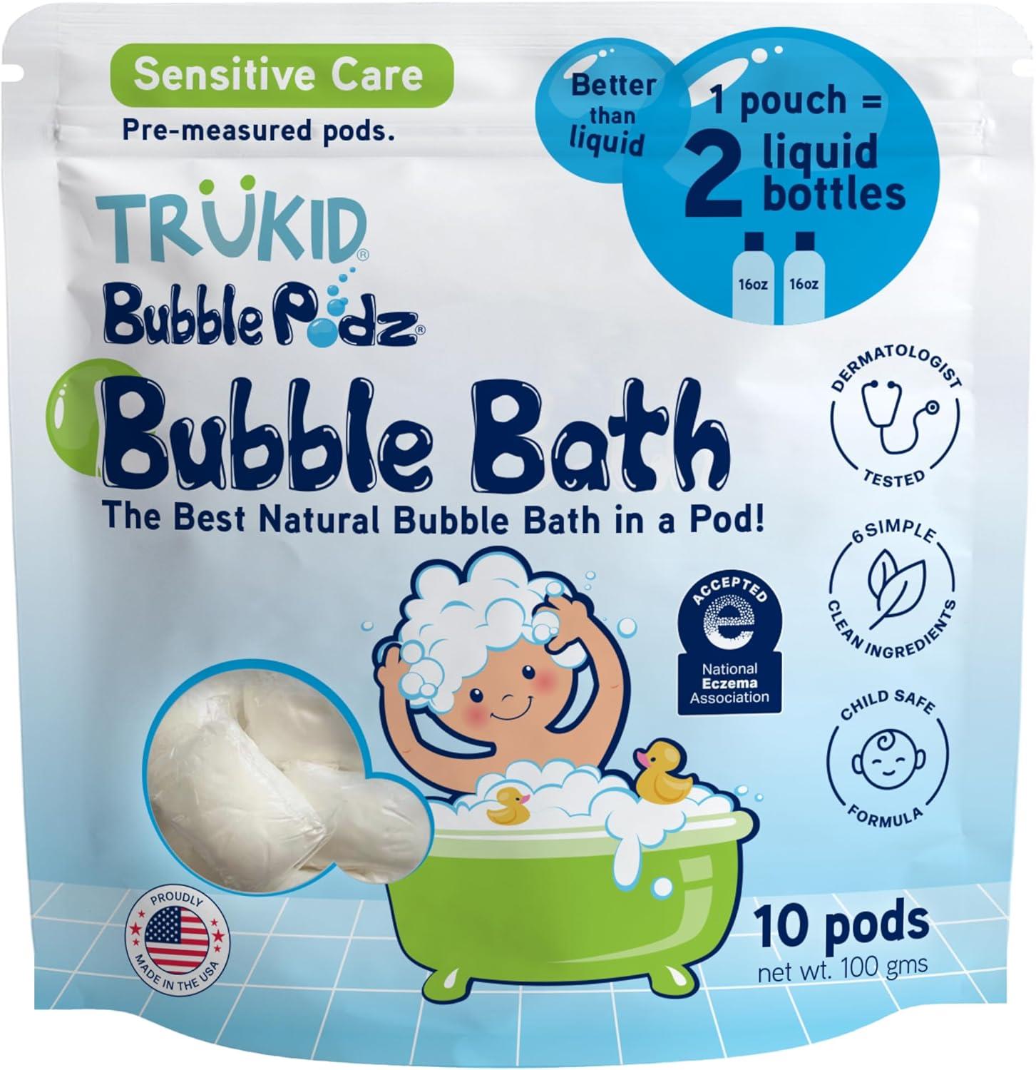 Trukid Bubble Podz Sensitive Care Unscented Bubble Bath 10 Adet-Trukid