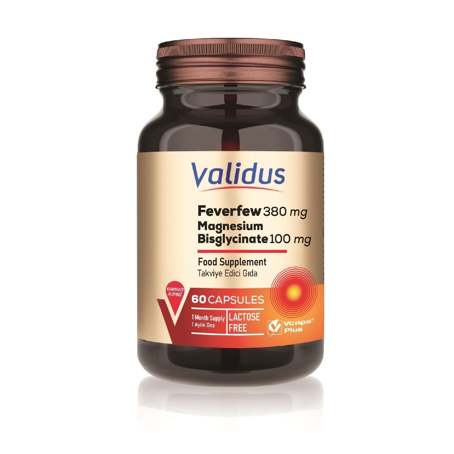 Validus Feverfew 380 mg 60 Kapsül-Validus