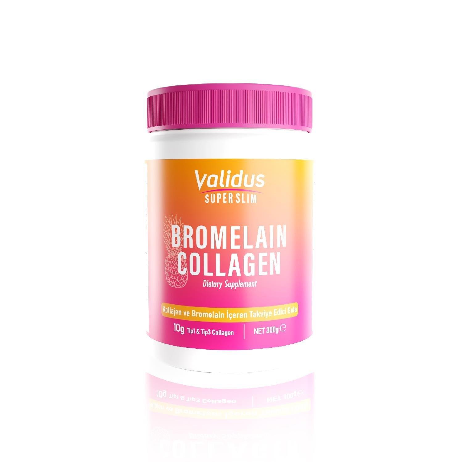 Validus Super Slim Collagen Peptides Bromelain Powder 300 gr-Validus