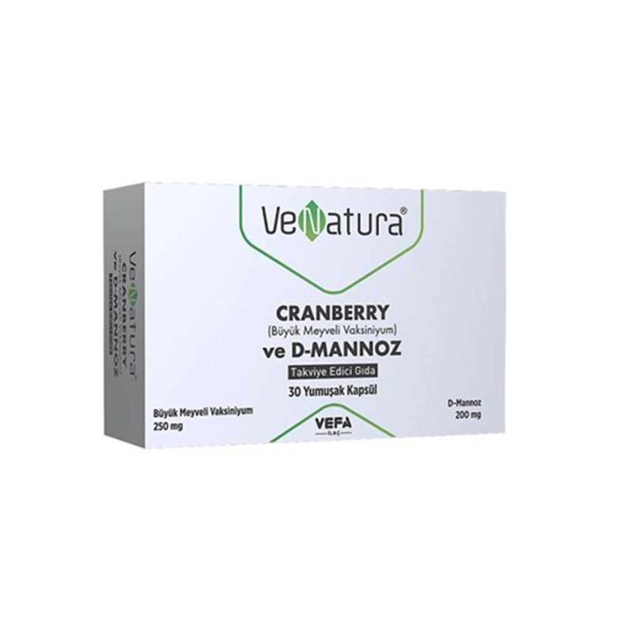 VeNatura Cranberry ve D-Mannoz 30 Kapsül