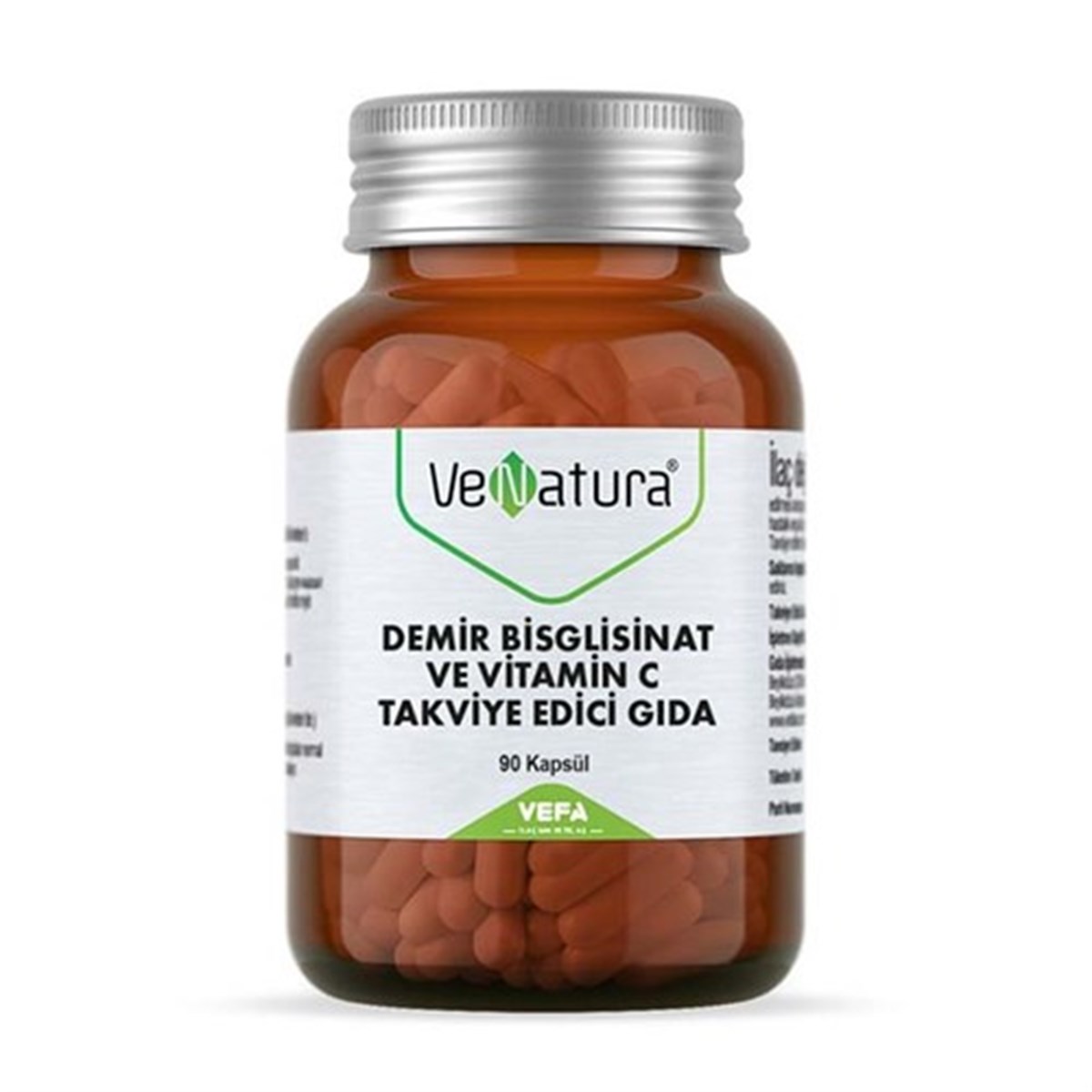 VeNatura Demir Bisglisinat ve Vitamin C 90 Kapsül