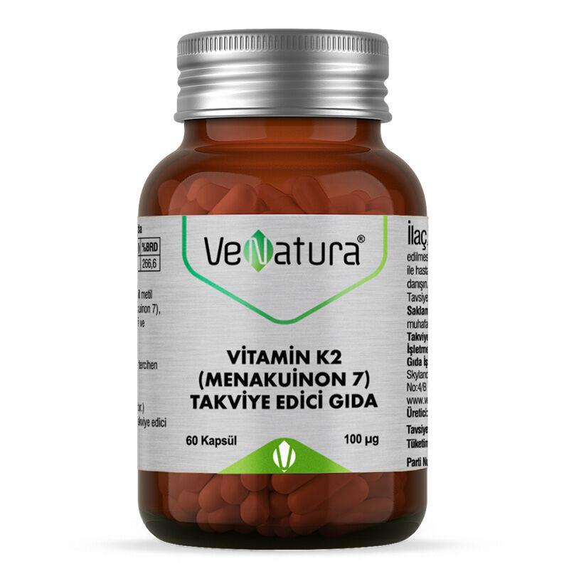 VeNatura Vitamin K2 (Menakuinon 7) Takviye Edici Gıda 60 Kapsül-Venatura