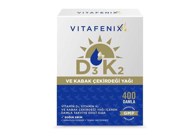 Vitafenix D3K2 400 Damla 20 ml-Vitafenix