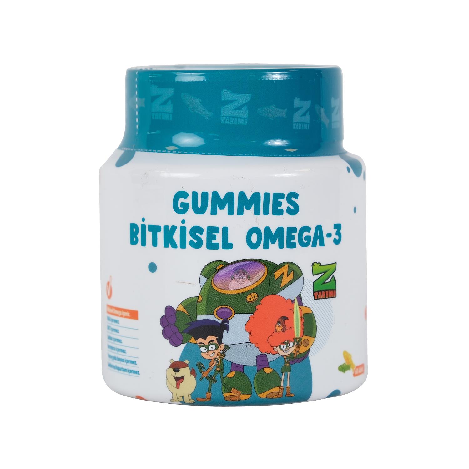 Vitago Kids Premium Z Takımı Gummies Bitkisel Omega 3 İçeren Çiğnenebilir Form 60'lı-VITAGO