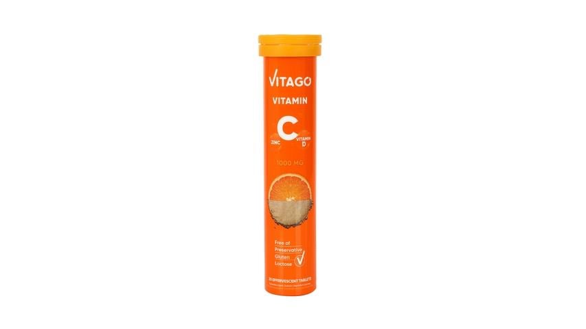 Vitago Vitamin C 1000 mg Vitamin D Çinko Efervesan Tablet 20'li-VITAGO