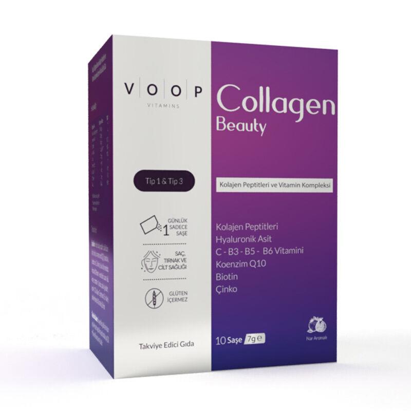 Voop Collagen Beauty 5500 mg Nar Aromalı 10 Saşe 40 ml-Voop