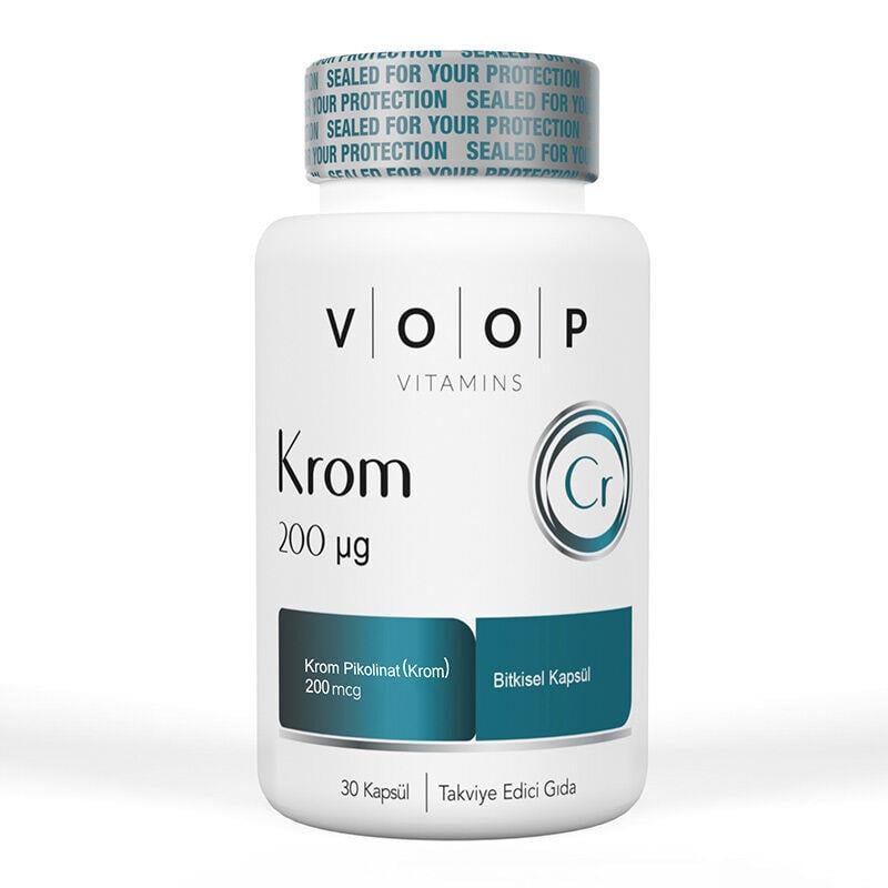Voop Krom Pikolinat 200 mg 30 Bitkisel Kapsül-Voop