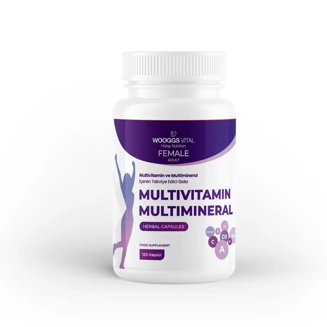 Wooggs Vital Multivitamin ve Multimineral Female İteg 120 Kapsül-Wooggs Vital