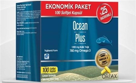 Ocean Plus Limon Aromalı Takviye Edici 100 Kapsül ( Ekonomik Paket )