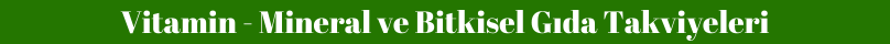 VİTAMİN BİTKİSEL