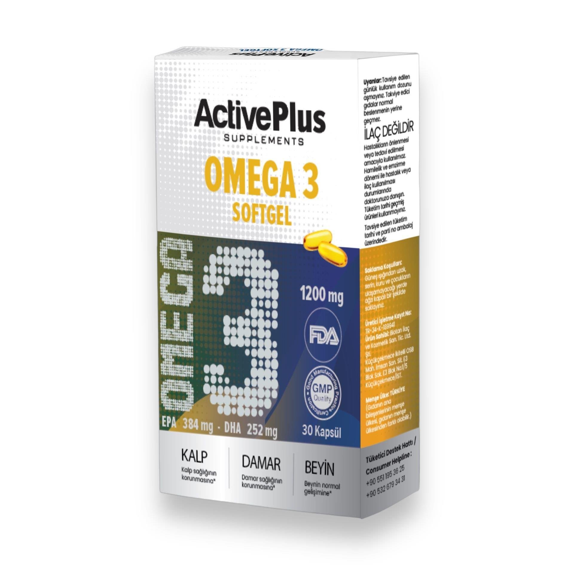 Active Plus Omega3 Softgel 30 Kapsül-Active Plus